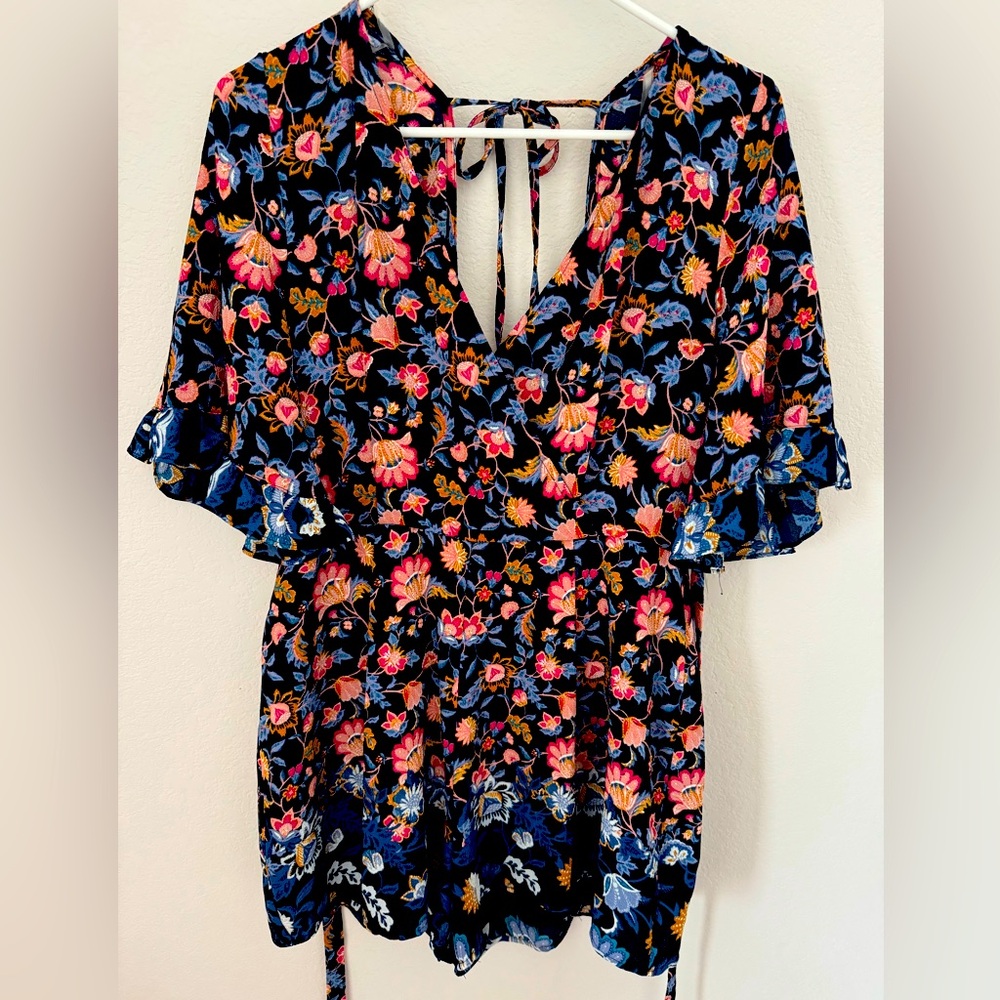 Floral V-Neck Women romper
